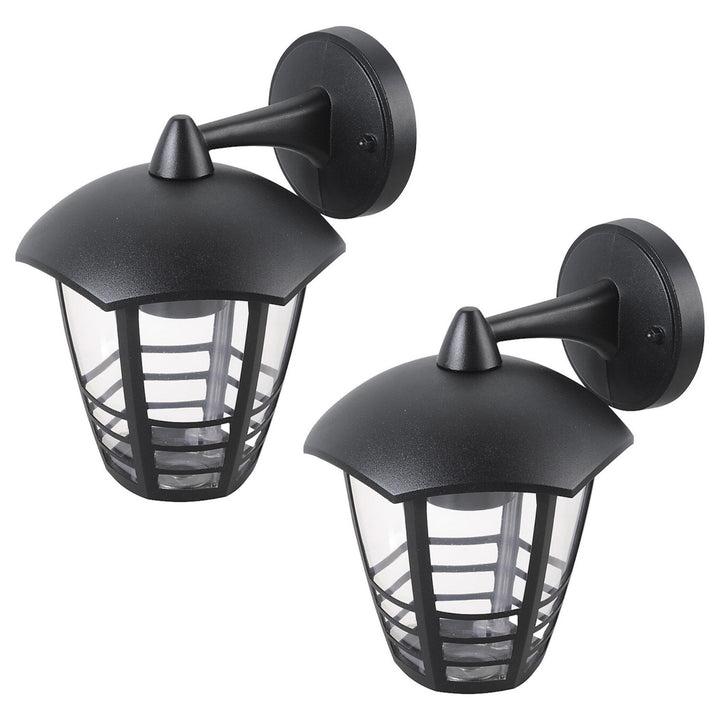 Lampa ścienna Rabalux, zewnętrzna, IP44, E27, max 60W, czarna, Marseille, 2 sztuki