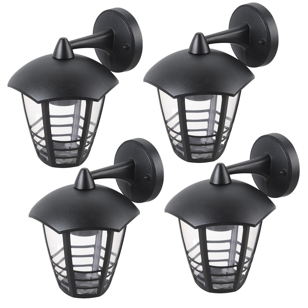 Lampa ścienna Rabalux, zewnętrzna, IP44, E27, max 60W, czarna, Marseille, 4 sztuki