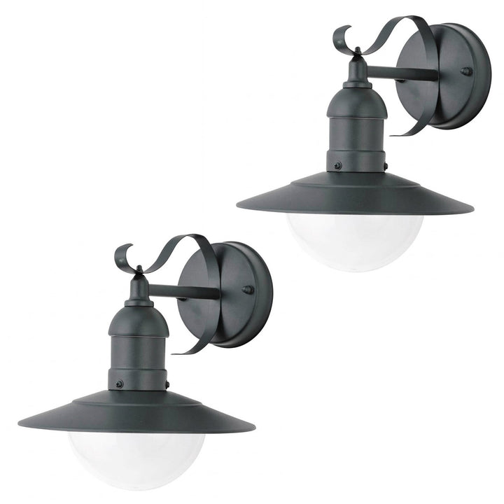 Lampa ścienna Rabalux, zewnętrzna, IP44, E27, max 60W, zielona, Oslo, 2 sztuki