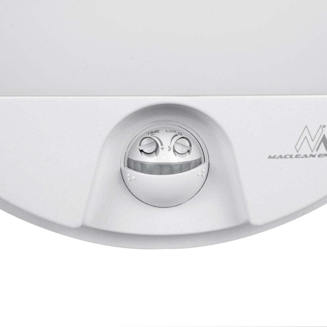 Lampa LED z czujnikiem ruchu Maclean, czujnik PIR, kolor biały, 15W, IP54, 1100lm, barwa neutralna, MCE291 W, 2 sztuki