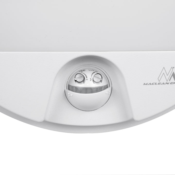 Lampa LED z czujnikiem ruchu Maclean, czujnik PIR, kolor biały, 15W, IP54, 1100lm, barwa neutralna, MCE291 W, 2 sztuki