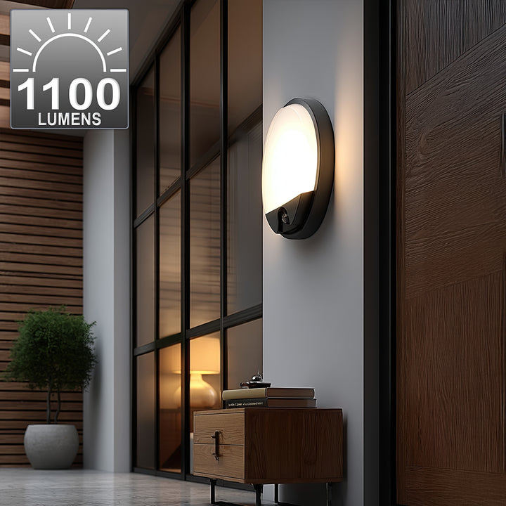 Lampa LED z czujnikiem ruchu Maclean, czujnik PIR, kolor szary, 15W, IP54, 1100lm, barwa neutralna, MCE291 W, 2 sztuki