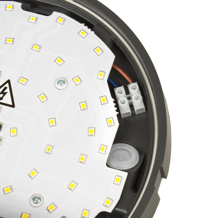Lampa LED z czujnikiem ruchu Maclean, czujnik PIR, kolor szary, 15W, IP54, 1100lm, barwa neutralna, MCE291 W, 2 sztuki