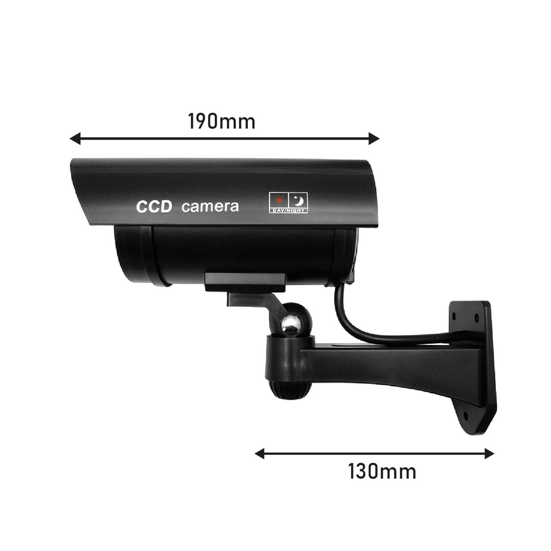 Atrapa kamery z migającą diodą LED IR1100 B IR zewnętrzna, czarna, 2 sztuki + 4x bateria AA Varta Industrial