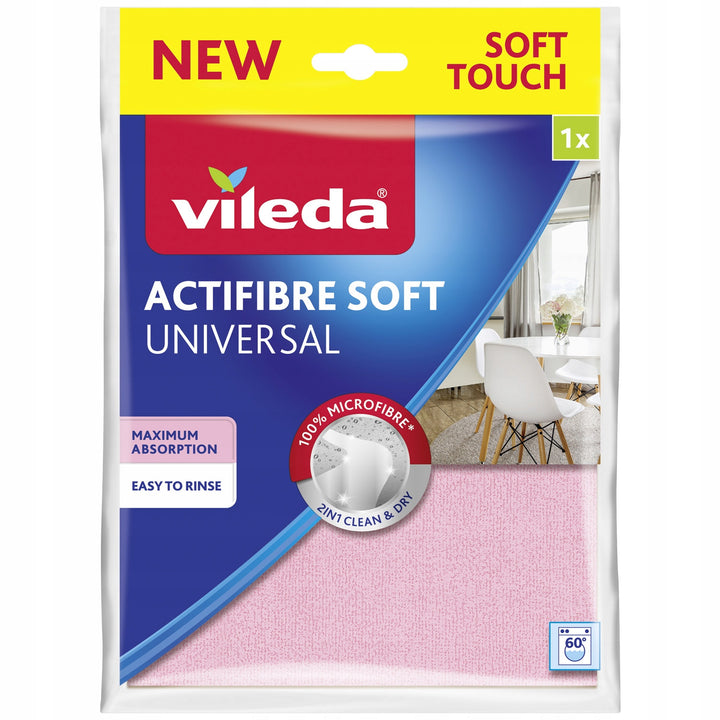 Mop płaski z wiadrem i wyciskaczem GreenBlue, dwa wkłady microfibra HQ, pojemność 5,7L, MaxiClean GB870 + ściereczka Vileda Actifibre Soft