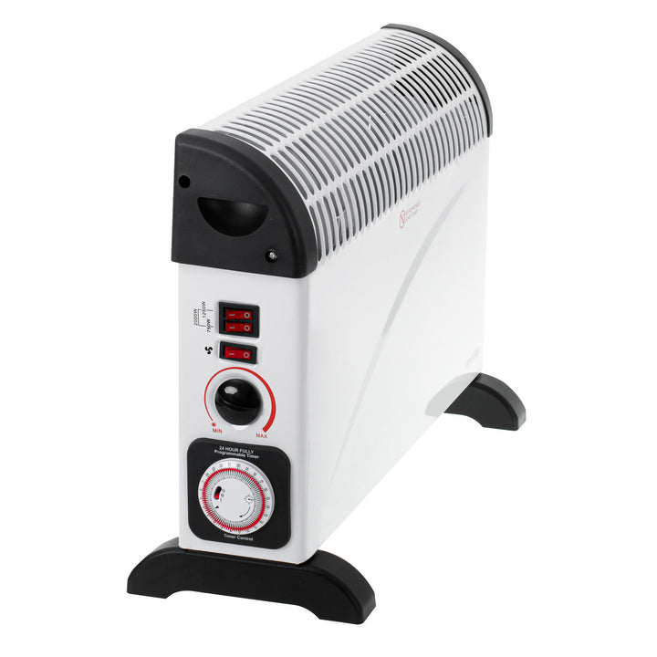 Grzejnik konwektorowy, elektryczny, termostat, 2000W, timer 24h, biały, przewód 150cm, Mesko, MS 7741W