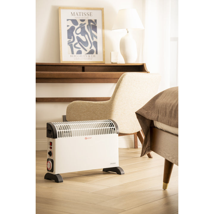 Grzejnik konwektorowy, elektryczny, termostat, 2000W, timer 24h, biały, przewód 150cm, Mesko, MS 7741W