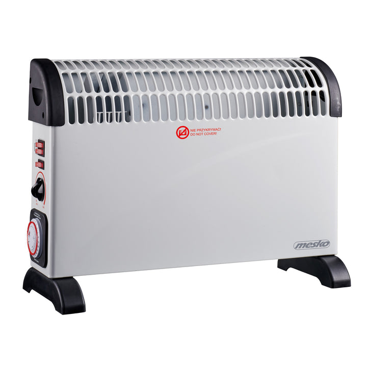 Grzejnik konwektorowy, elektryczny, termostat, 2000W, timer 24h, biały, przewód 150cm, Mesko, MS 7741W