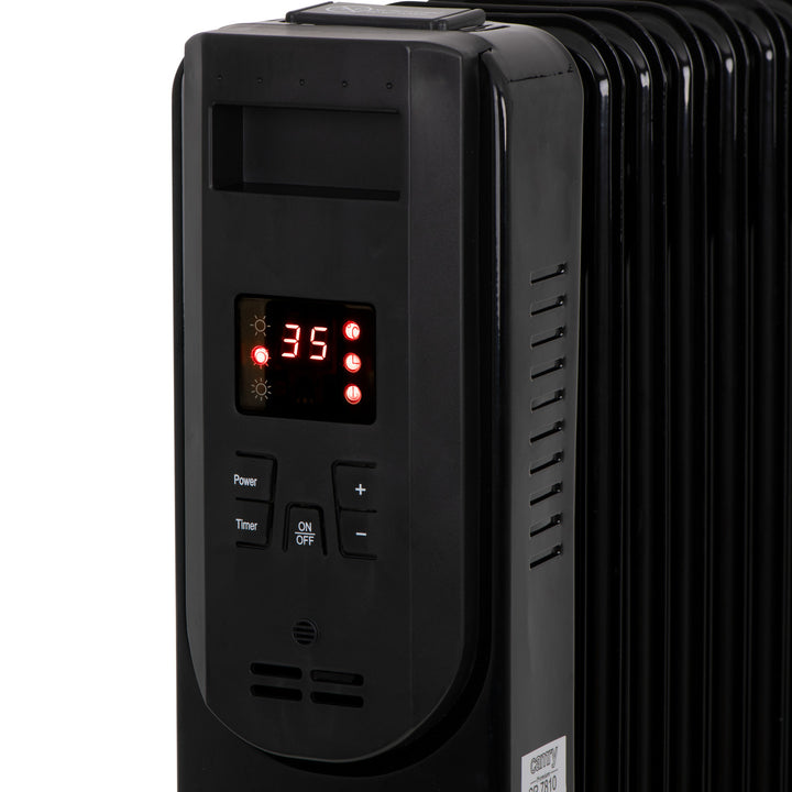 Grzejnik olejowy, 11 żeberek, 2500W, pilot, wyświetlacz LED, termostat, Camry CR 7813
