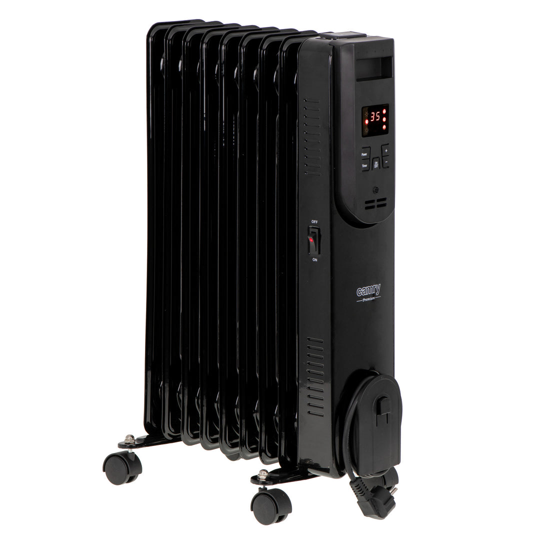 Grzejnik olejowy, 11 żeberek, 2500W, pilot, wyświetlacz LED, termostat, Camry CR 7813