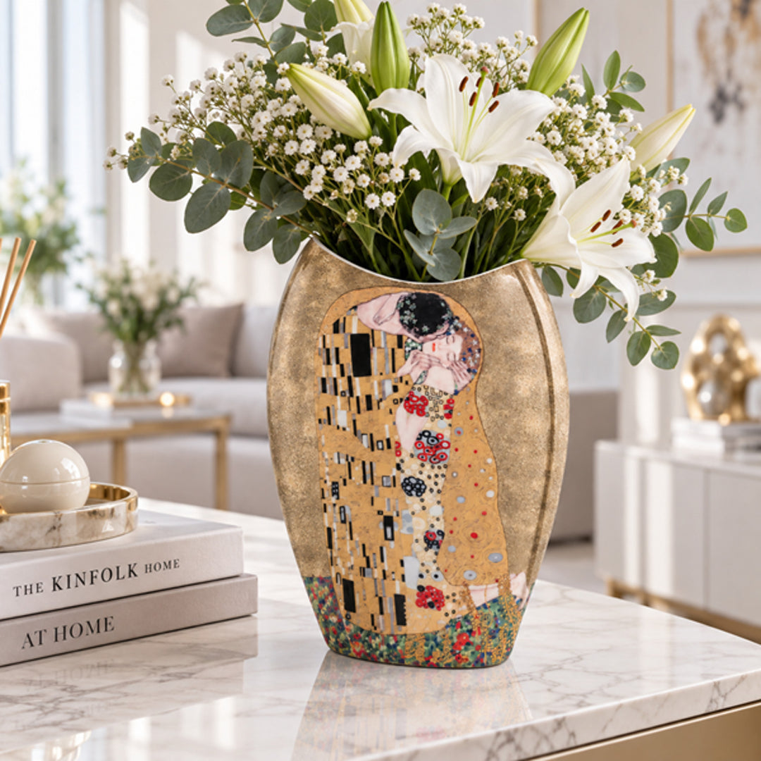 Wazon porcelanowy w pudełku prezentowym, kolekcja Klimt Pocałunek