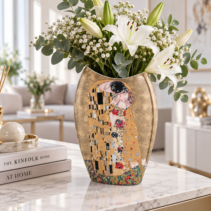 Wazon porcelanowy w pudełku prezentowym, kolekcja Klimt Pocałunek