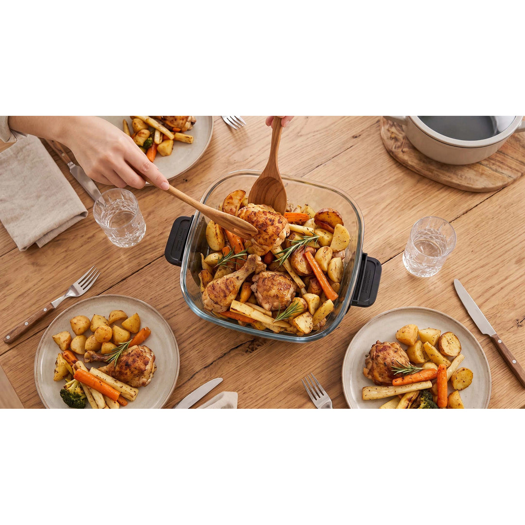 Frytkownica beztłuszczowa air fryer LOVIO PureFry Ultra Crisp LVAF003BK 4L+1,5L 1550W czarna, szklane misy