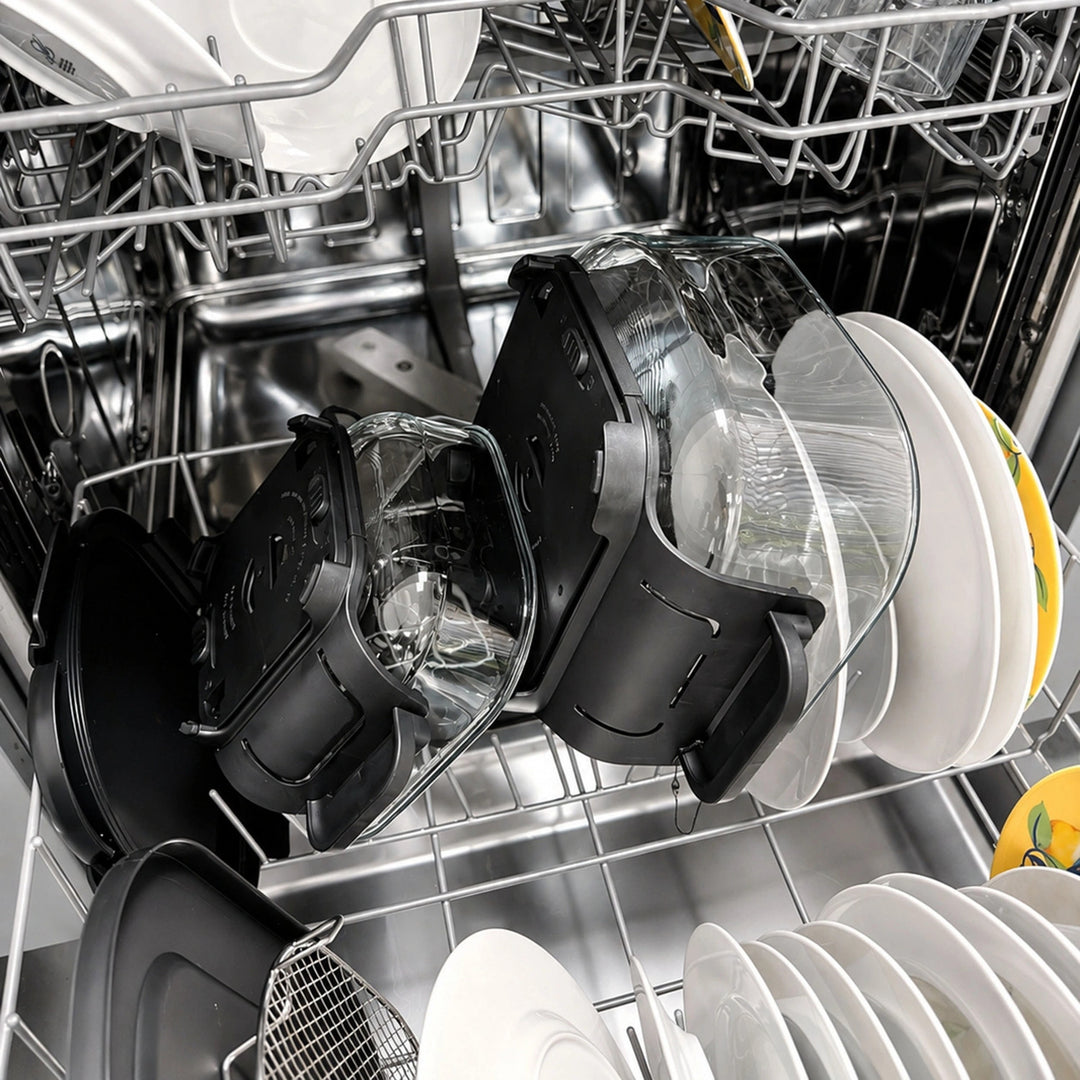 Frytkownica beztłuszczowa air fryer LOVIO PureFry Ultra Crisp LVAF003BE 4L+1,5L 1550W beżowa, szklane misy