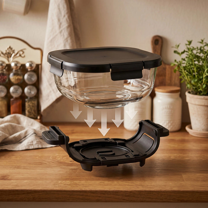 Frytkownica beztłuszczowa air fryer LOVIO PureFry Ultra Crisp LVAF003BE 4L+1,5L 1550W beżowa, szklane misy