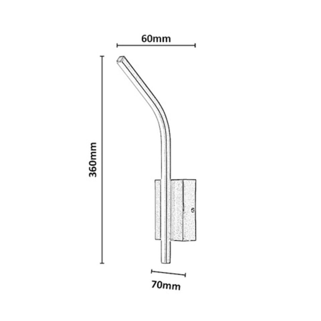 Kinkiet wewnętrzny Tilmann, gunmetal, LED 10W, 550lm, 4000K, H36cm, IP44, dotykowa, 75000