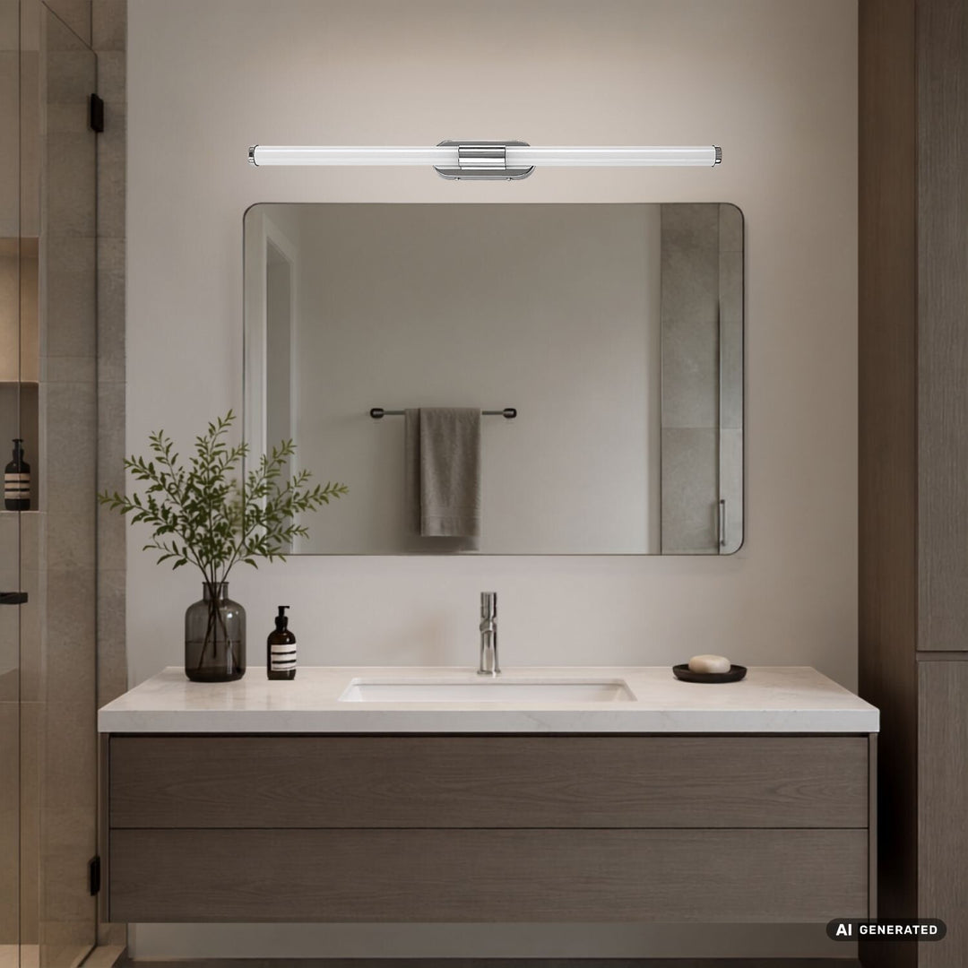 Kinkiet wewnętrzny Tenebra, LED 8W, 1000lm, 4000K, L60cm, IP44, chrom, 75095