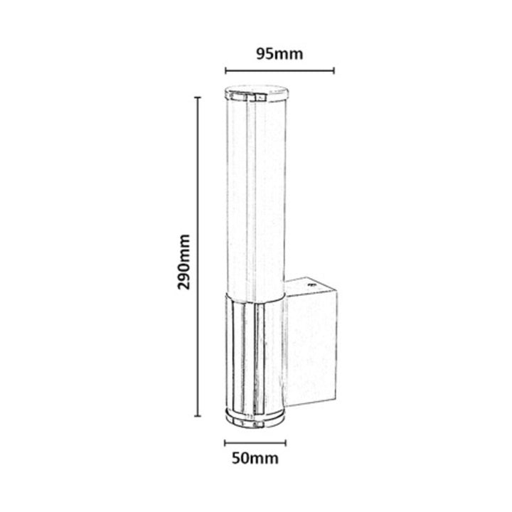 Kinkiet wewnętrzny Tenero, LED 6W,4000K, 600lm, H29cm, chrom,IP44, 75100