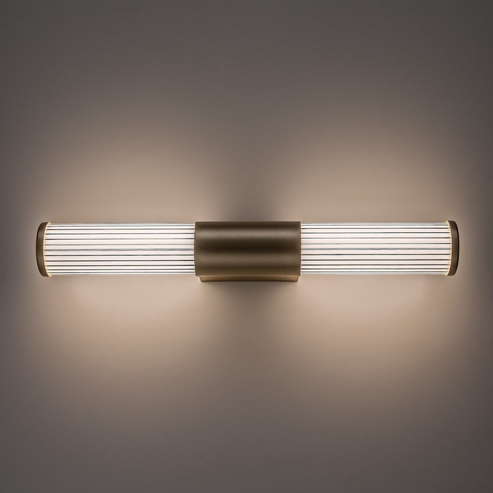 Kinkiet łazienkowy, Calyn, LED 8W, 4000K, 620lm L40cm, złoty, IP44, 75104