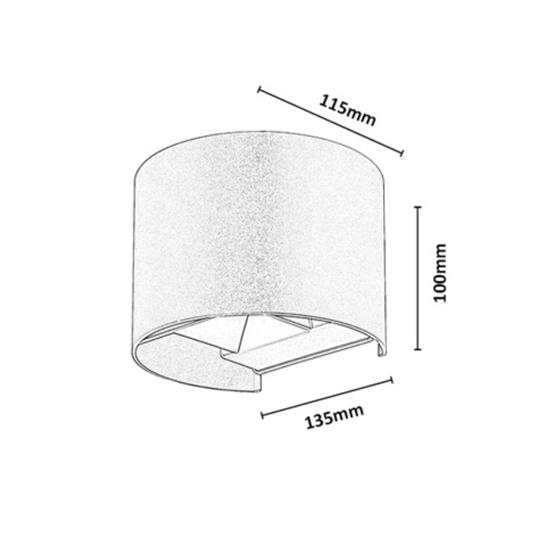 Kinkiet zewnętrzny, Virna, LED 5W, 420lm, barwa 2700,4000,6500K, IP54, czarny, 77218