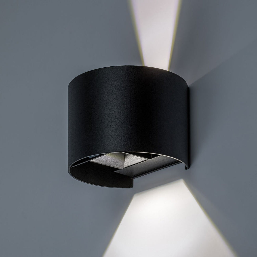 Kinkiet zewnętrzny, Virna, LED 5W, 420lm, barwa 2700,4000,6500K, IP54, czarny, 77218