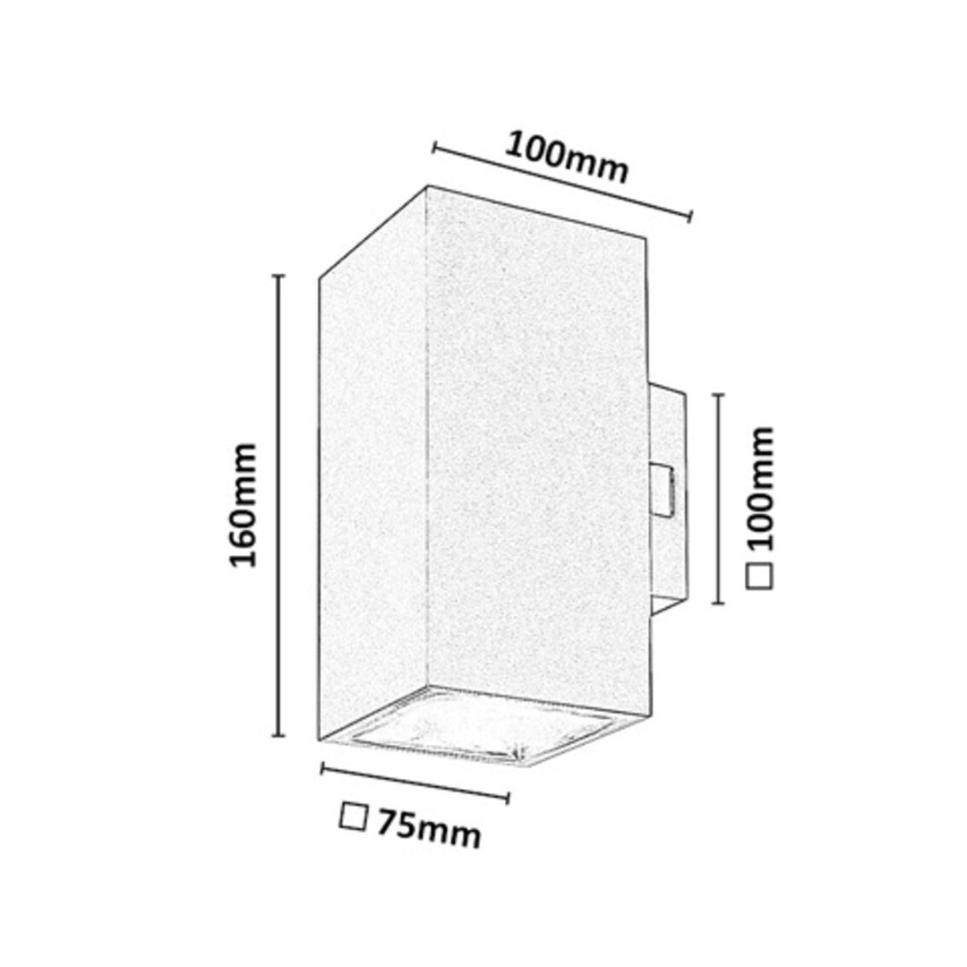 Kinkiet zewnętrzny, Urfa, LED 18W, 1800lm, barwa 2700, 4000, 6500K, H16cm, IP65, szary-beż, 77215