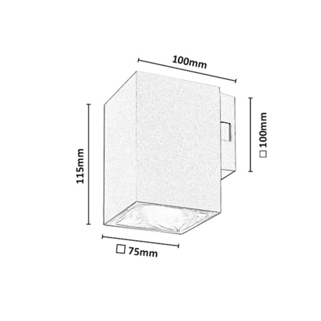Kinkiet zewnętrzny, Urfa, LED 9W, 900lm, barwa 2700,4000,6500K, H11,5cm, IP65, szary-beż, 77216