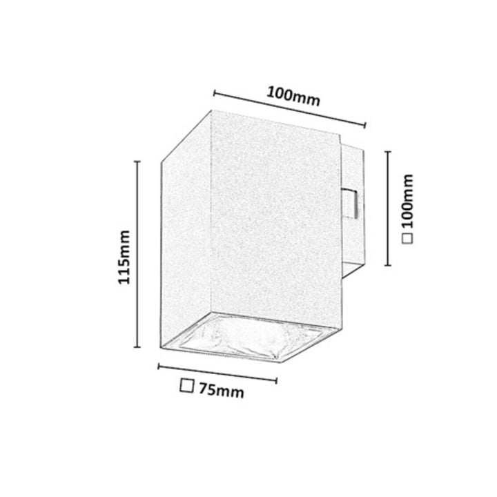 Kinkiet zewnętrzny, Urfa, LED 9W, 900lm, barwa 2700,4000,6500K, H11,5cm, IP65, szary-beż, 77216