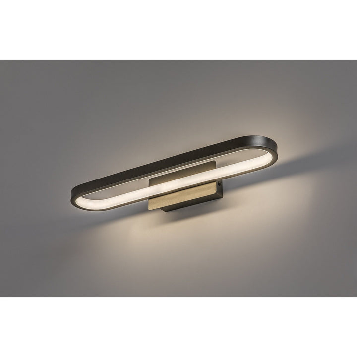 Kinkiet łazienkowy, Odran, LED15W, 1200lm, 4000K, L40cm, gunmetal, IP44, 75114