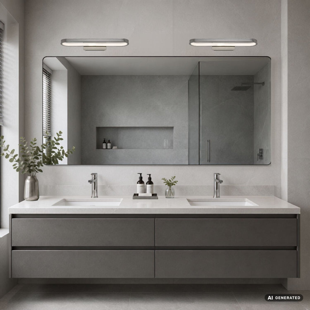 Kinkiet łazienkowy, Odran, LED15W, 1200lm, 4000K, L40cm, gunmetal, IP44, 75114