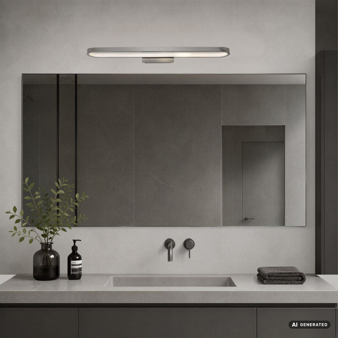 Kinkiet łazienkowy, Odran, LED 18W, 1350lm, 4000K, L60cm, gunmetal, IP44, 75115