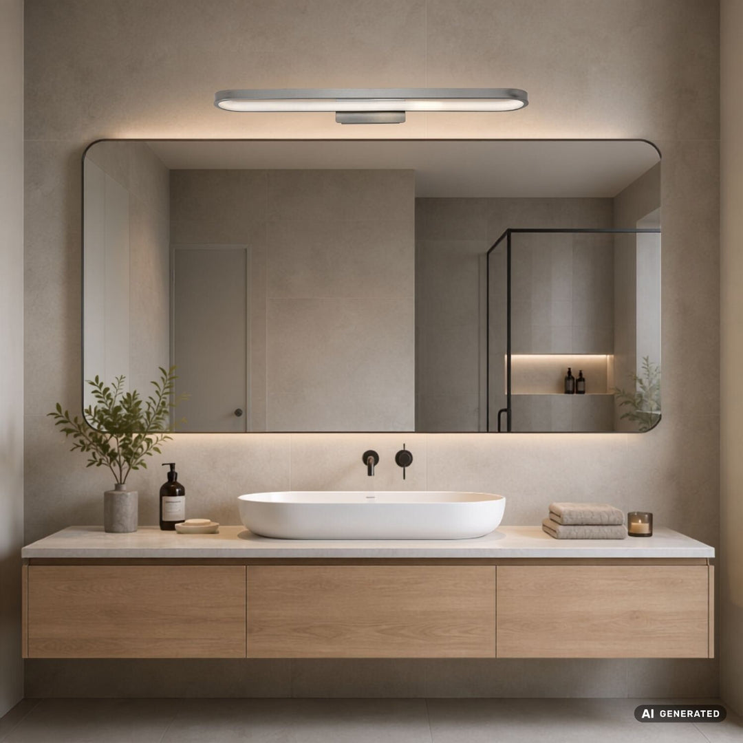 Kinkiet łazienkowy, Odran, LED 18W, 1350lm, 4000K, L60cm, gunmetal, IP44, 75115