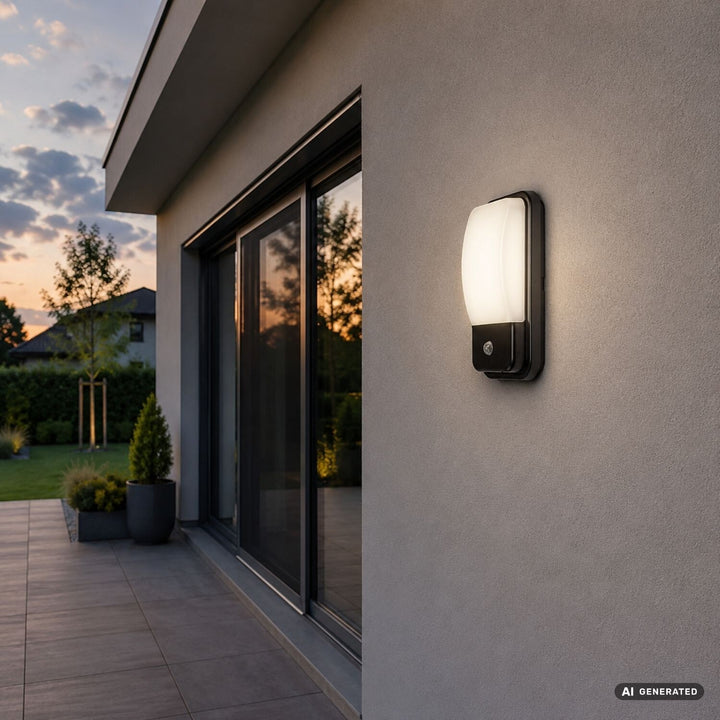 Kinkiet zewnętrzny, Matzen, LED20W, 1860lm, 4000K, H30cm, IP65, czarny, z czujnikiem PIR, 77233