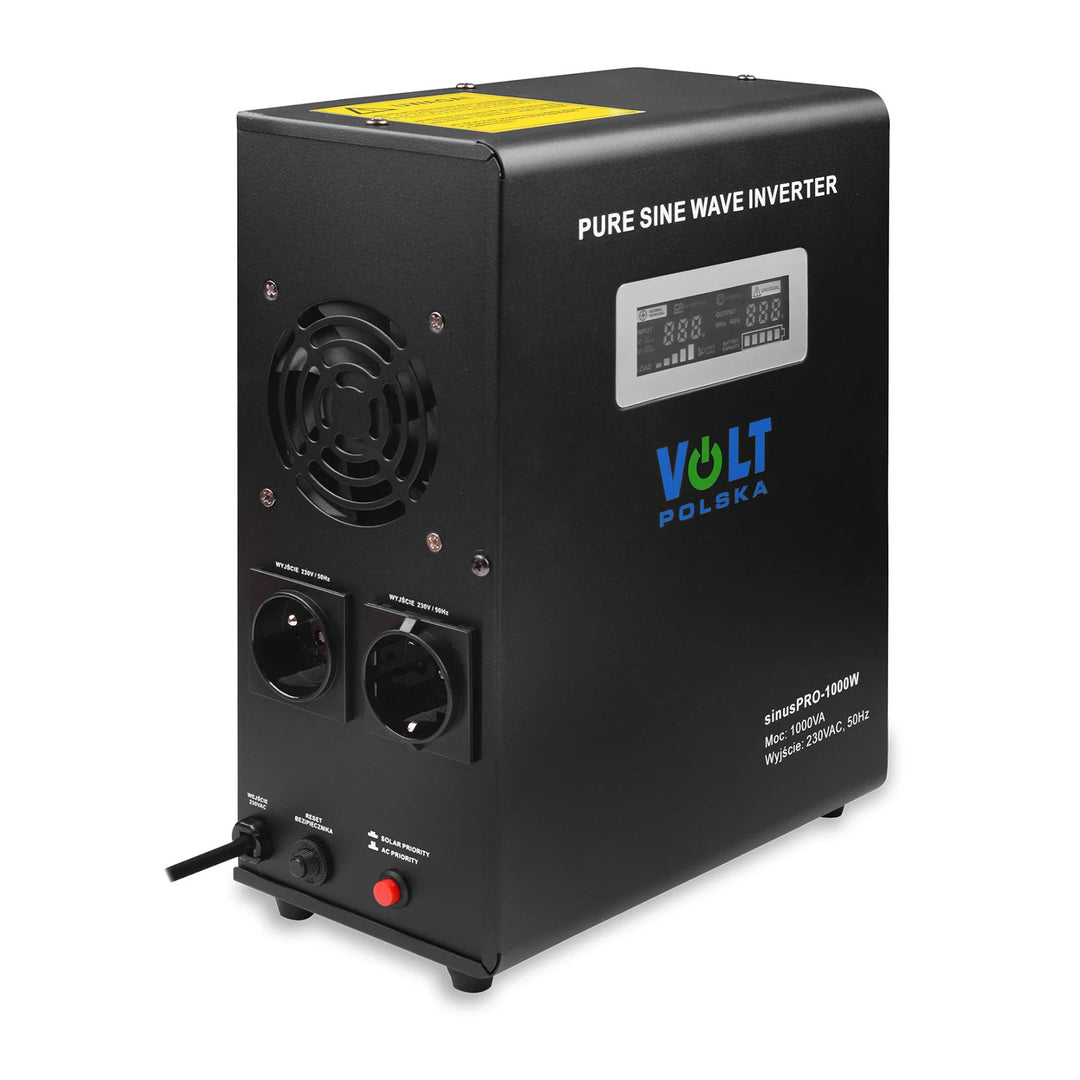 Zasilacz awaryjny Sinus Pro 1000 W, 12/230V, moc stała 700W, moc całkowita 1000VA, 3SP100012W