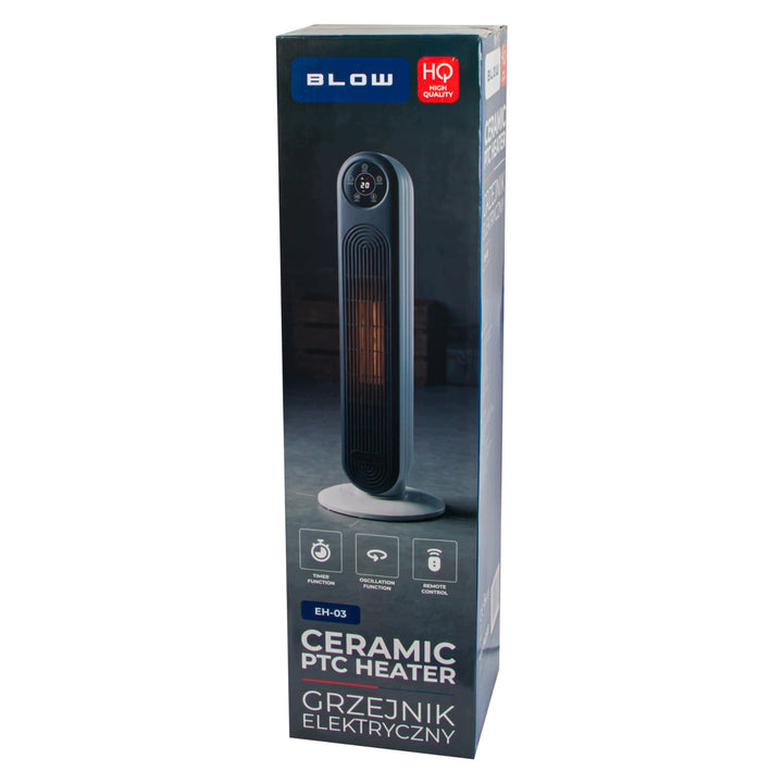 Nagrzewnica Blow, moc 2000W, 3 poziomy pracy, regulacja temperatury, timer, pilot zdalnego sterowania, 44-905#