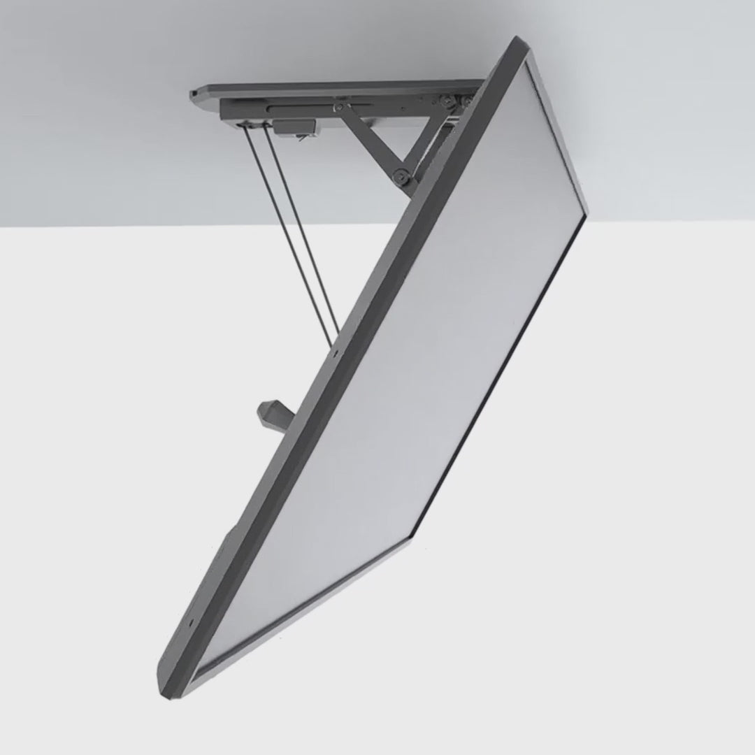 Uchwyt do TV elektryczny sufitowy, do pochyłych ścian 32"-70" 35kg max pilot Maclean MC-880 max VESA 600x411