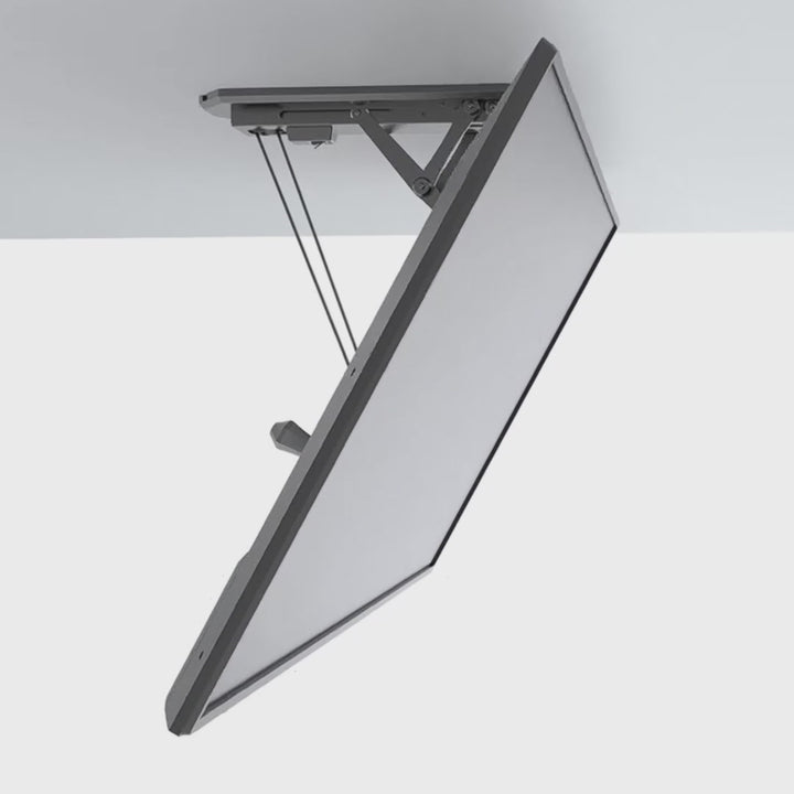 Uchwyt do TV elektryczny sufitowy, do pochyłych ścian 32"-70" 35kg max pilot Maclean MC-880 max VESA 600x411