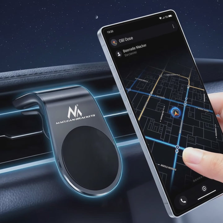 Samochodowy uchwyt do telefonu Maclean, magnetyczny, uniwersalny, do kratki went., materiał wykonania ABS, MC-326