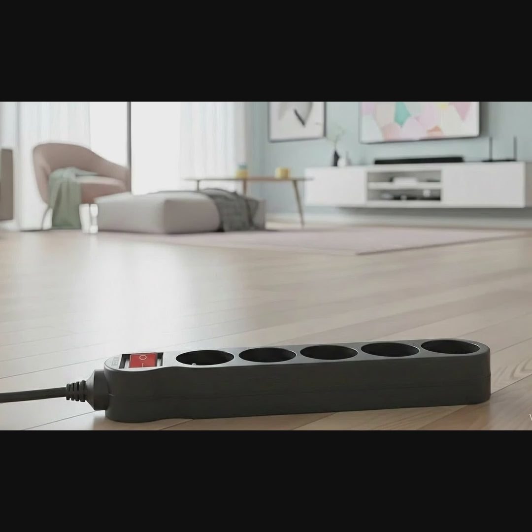 Listwa zasilająca Maclean Energy MCE183 przedłużacz 5 gniazd z wyłącznikiem