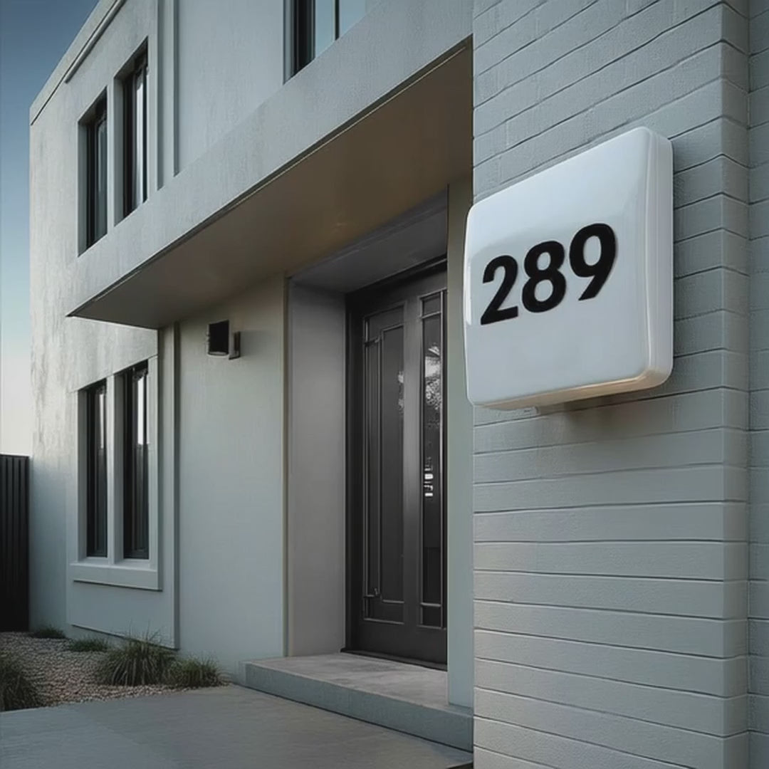 Lampa LED Maclean, numer domu, z czujnikiem zmierzchowym, biała, maks 10W, IP65, barwa neutralna (4000K), maks 1000lm, MCE292 W