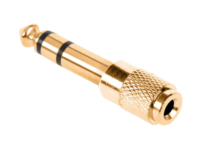 Redukcja wtyk jack 6,3mm - gniazdo jack 3,5mm gold stereo