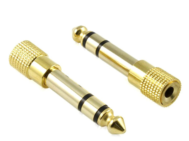 Redukcja wtyk jack 6,3mm - gniazdo jack 3,5mm gold stereo