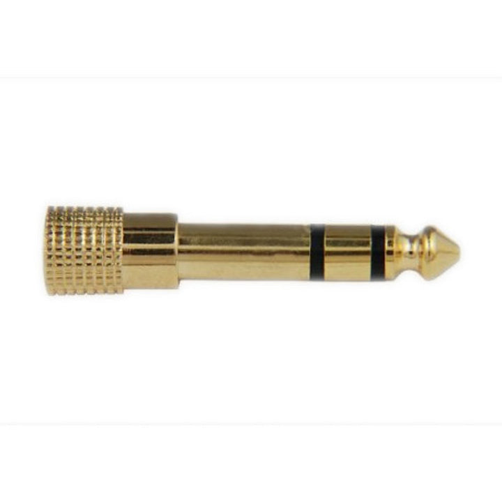 Redukcja wtyk jack 6,3mm - gniazdo jack 3,5mm gold stereo
