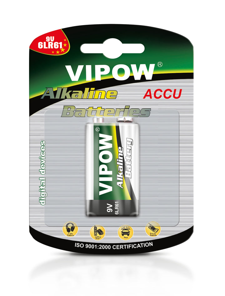 Bateria R-9V 6LR61 9V alkaliczna Rebel BAT0062B długa żywotność
