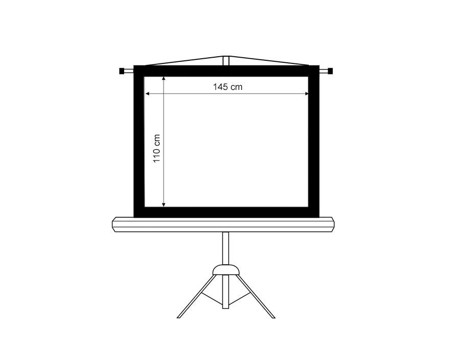 Ekran projekcyjny na stojaku Maclean MC-536, 72", 4:3, 145x110