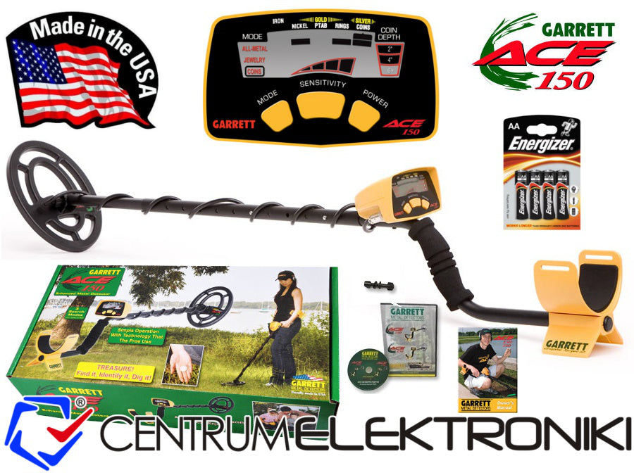 Oryginalny nowy wykrywacz metali metalu Garrett ACE 150
