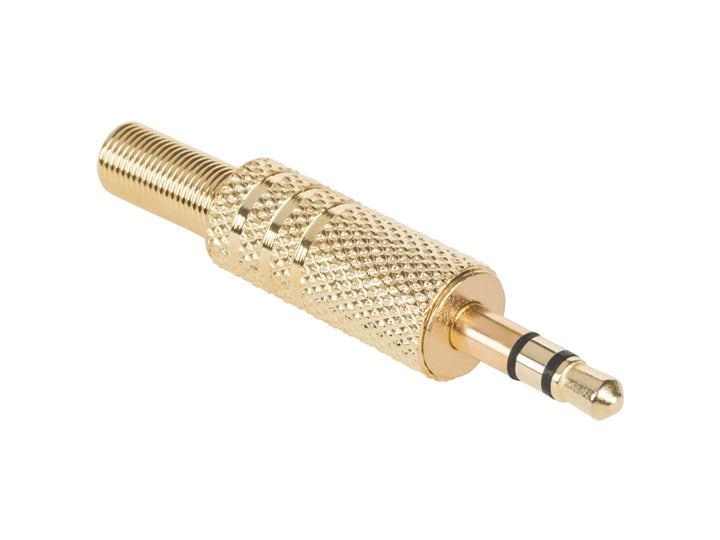 Wtyk mały jack 3,5mm stereo goldw metalowej obudowie
