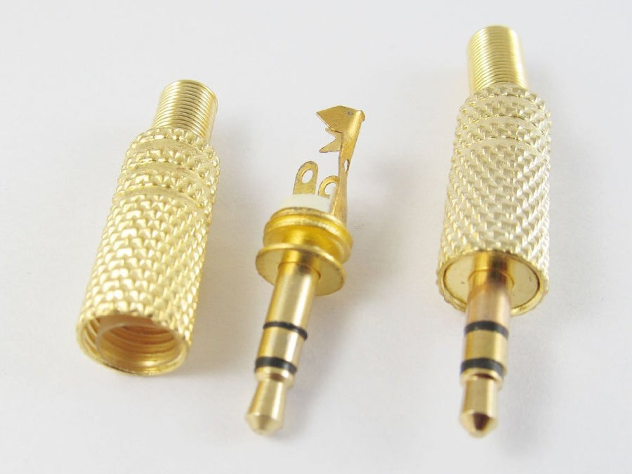Wtyk mały jack 3,5mm stereo goldw metalowej obudowie