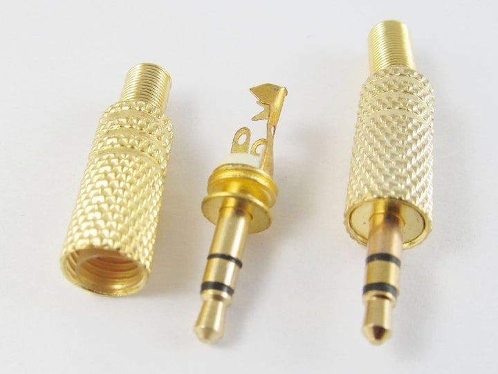 Wtyk mały jack 3,5mm stereo goldw metalowej obudowie