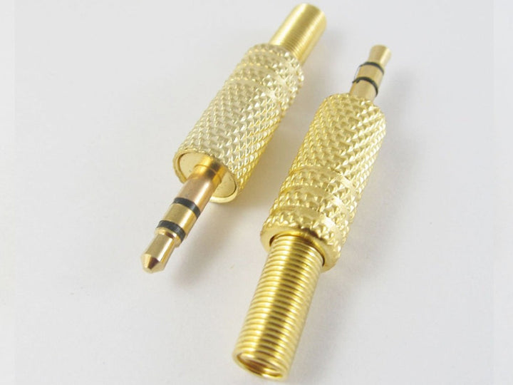 Wtyk mały jack 3,5mm stereo goldw metalowej obudowie